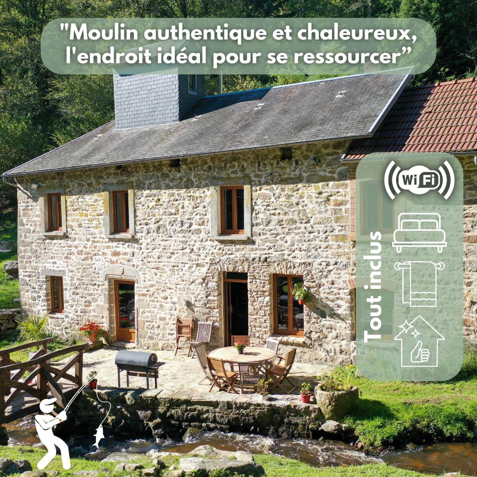 Authentique Moulin Tout Inclus-Moulin De Lavaugarde Thauron Extérieur photo